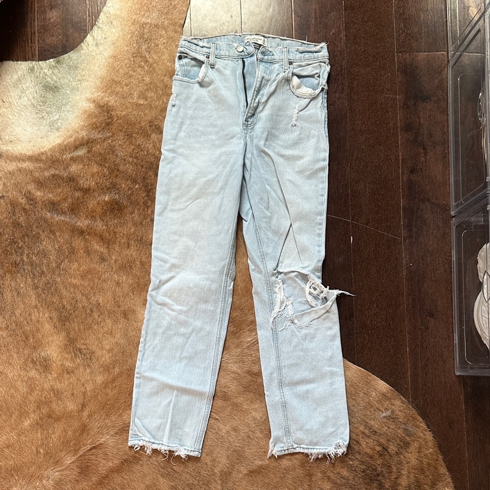 Abercrombie & Fitch Light Blue Straight Leg Jeans